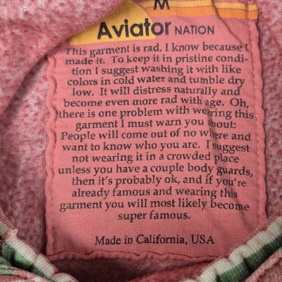 Aviator Nation Ninja Hoodie Serape Tulum Boho Aztec Size Medium - Picture 4 of 9